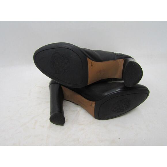 Vince Camuto Women Size 7 M Black Leather Ankle Fashion Boots Bootie - Picture 9 of 11